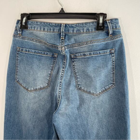 NWT Rachel Roy Silver Sequin Embellished Straight Leg Ankle Denim Jeans 29 - Picture 8 of 14